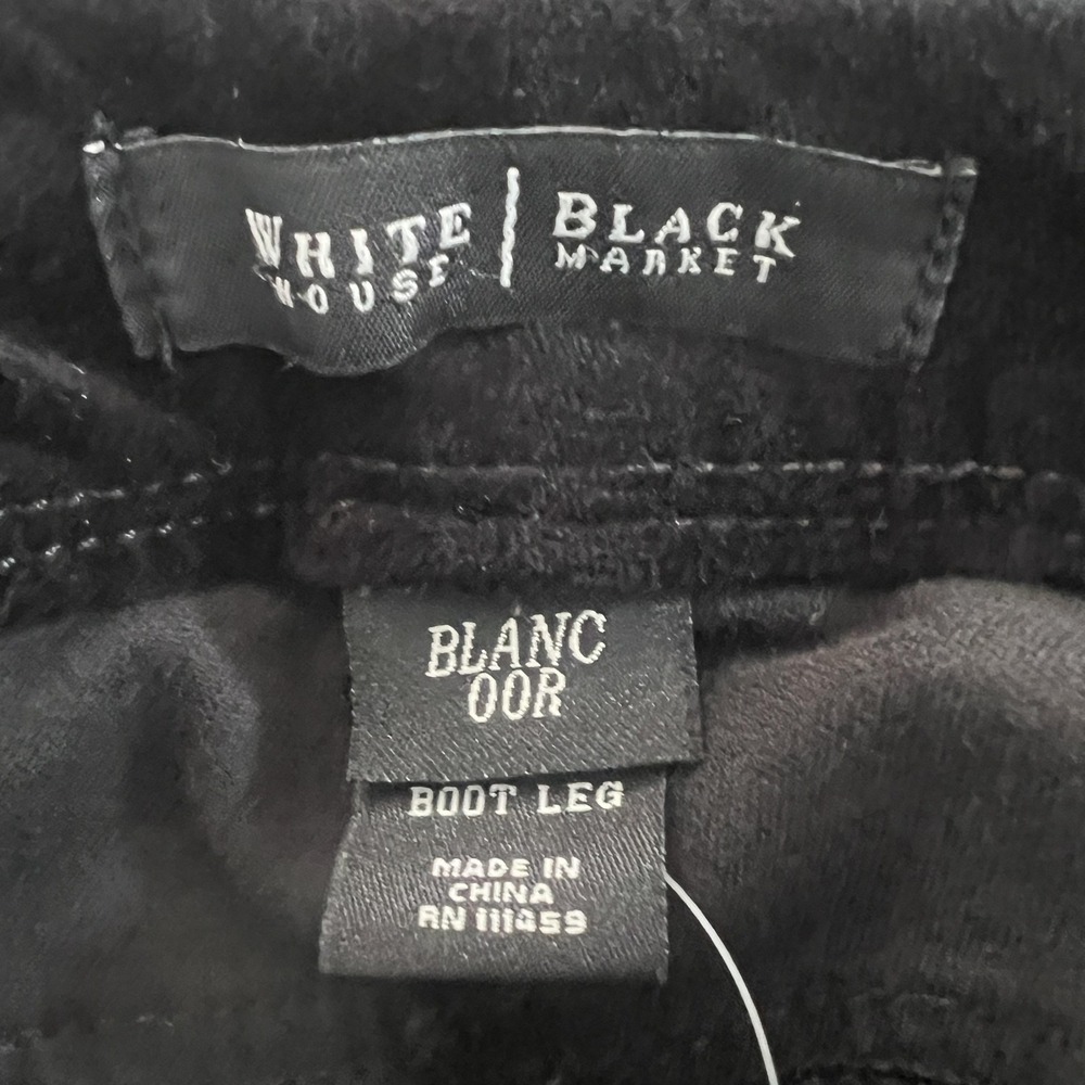 White House Black Market Womens Velvet Jeans Sz 00 Black Bootcut Western Glam - Picture 4 of 14